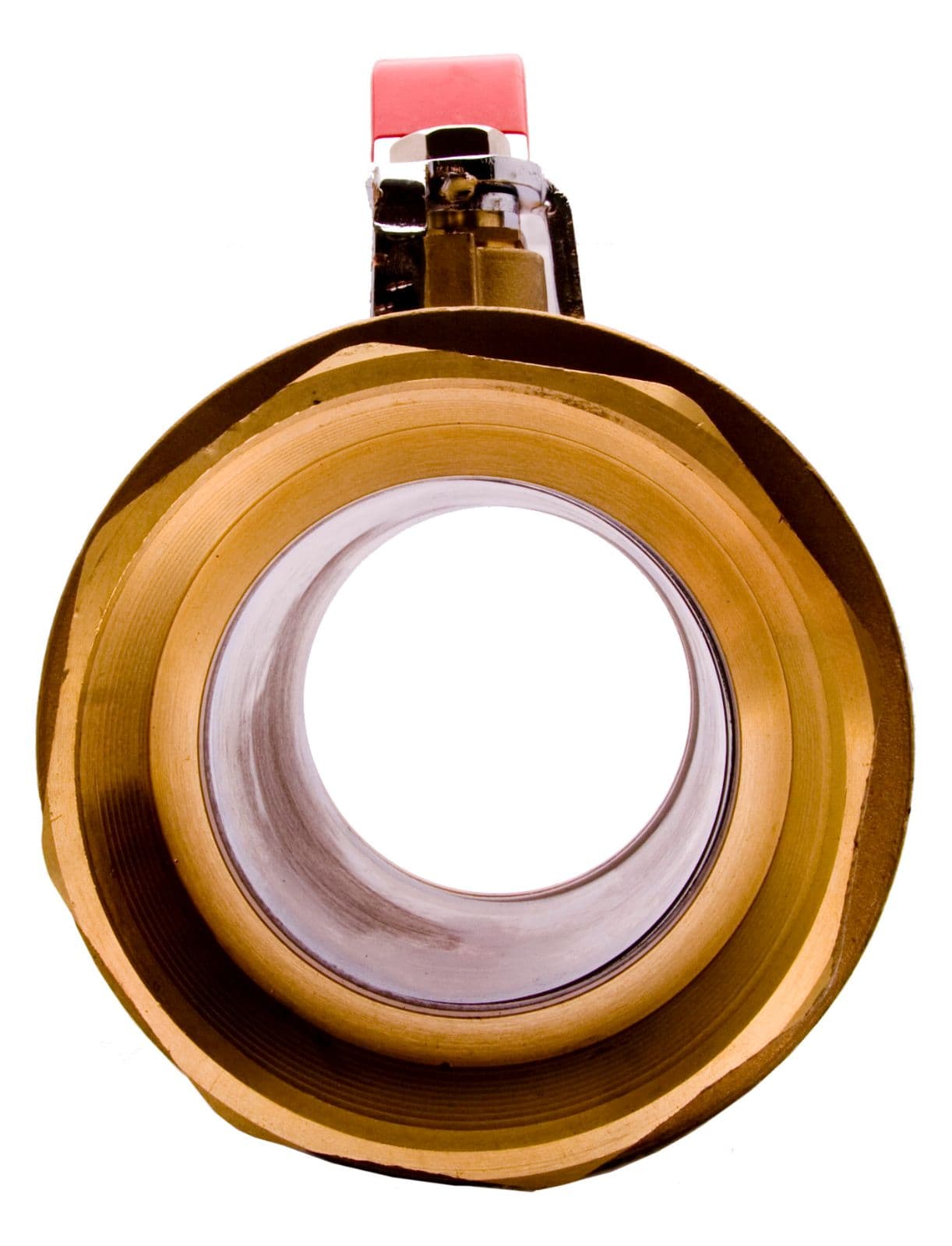 4" Messing Kugelhahn - voller Anschluss 600WOG, mit rotem Griff - Bild 4 von 4