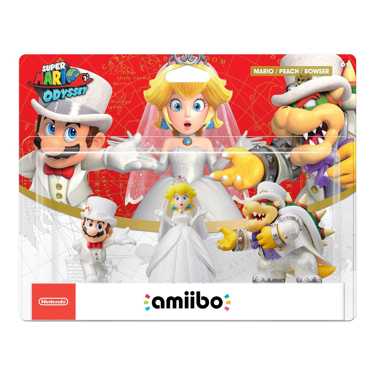 Mario, Peach, Bowser Wedding 3 Pack - Super Mario Odyssey