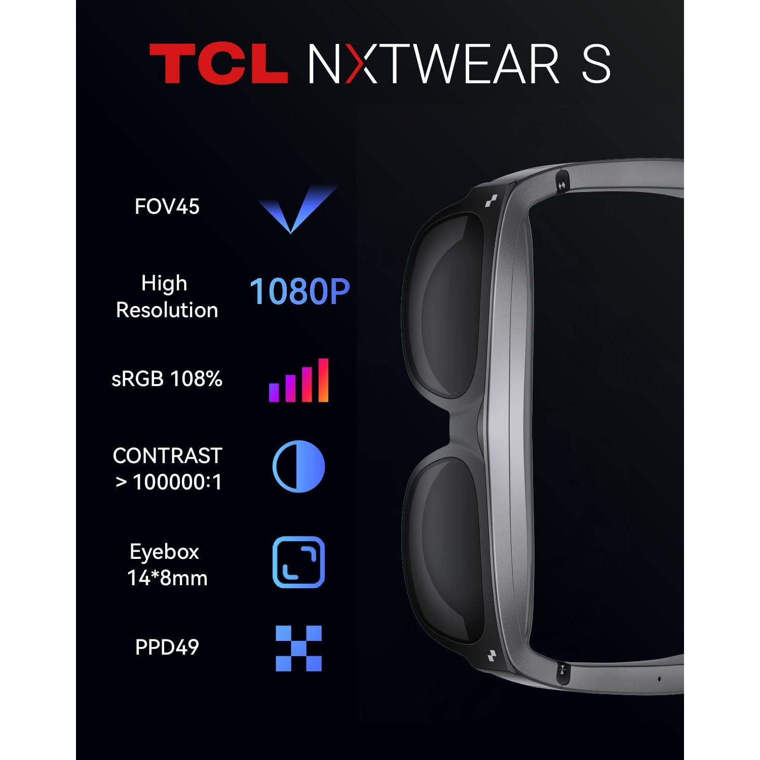 TCL - TCL nxtwear G  ARグラス　nxtgear Amazon.com: TCL NXTWEAR G Smart Glasses Portable Wearable