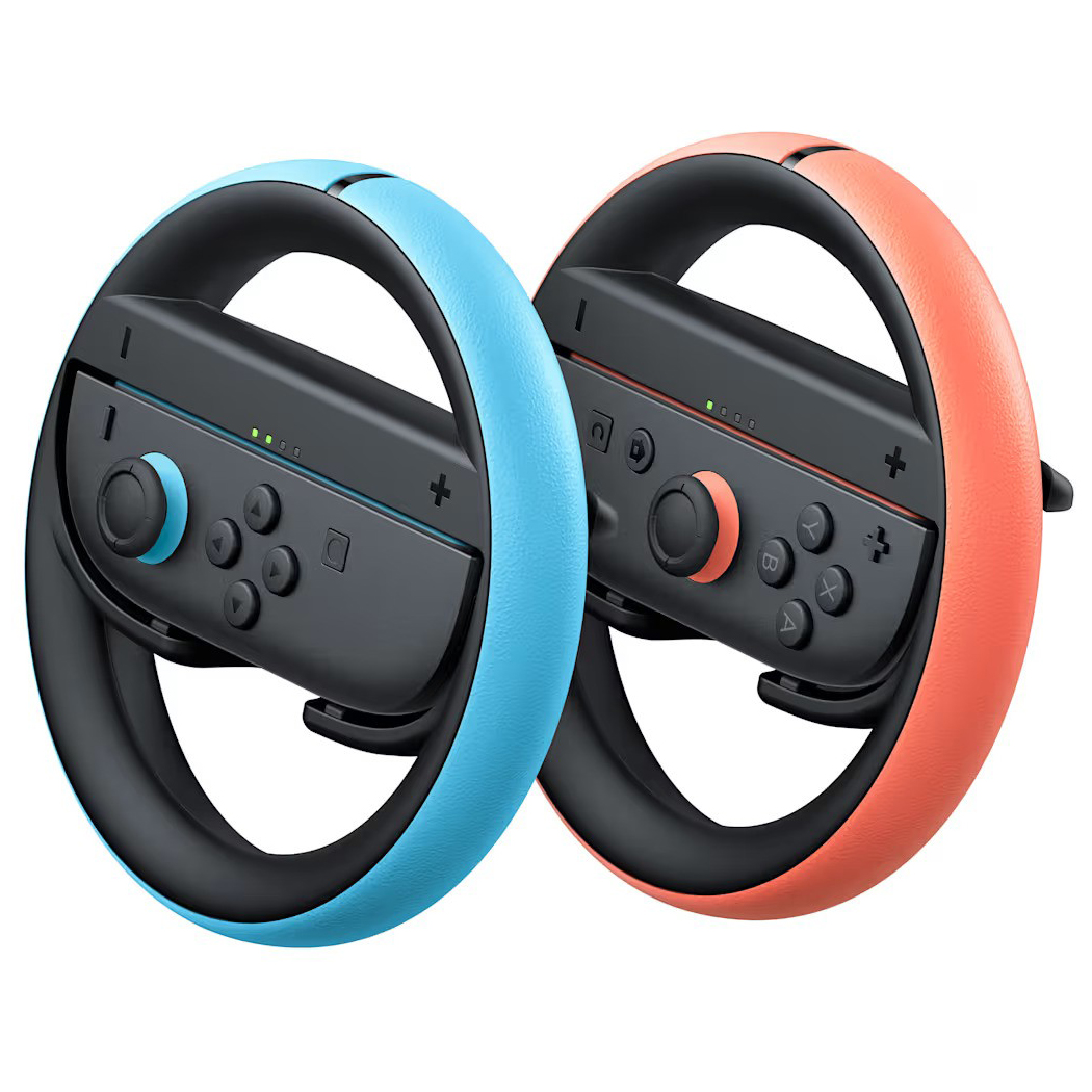 Nintendo Switch 2 + Mario Kart World, Joy Con Wheel, MightySkins